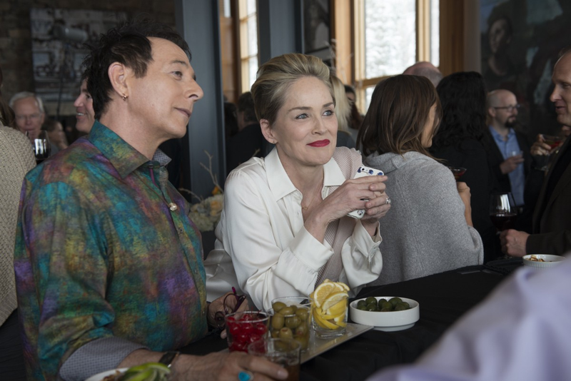 Paul Reubens and Sharon Stone (Photo: Claudette Barius/HBO)